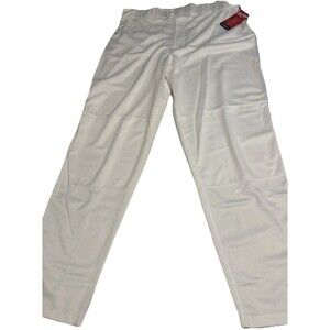Rawlings Mens XL Pro Dri White with blue pinstripe Baseball Pants Straight Leg